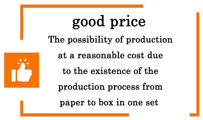 making boxes 3 The possibility of production at a reasonable cost due to the existence of the production process from paper to box in one set
